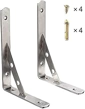 Supports Équerre d’étagère pour Charge Lourde - 400 * 240m Heavy Duty Support d'étagère en Angle de 90 Degrés Support d'angle Mural - Brace Attelle d'étagère Métal (2 Pièces)