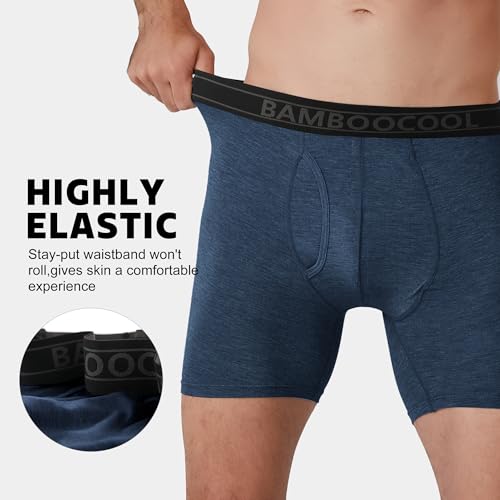 Image of BAMBOO COOL Breathable Men's Underwear Modern Multipack Comfortsoft Moisture-Wicking Boxer Briefs 6 Pack