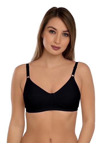 Image of Daisy DEE Women's Cotton Seamed Non-Wired Regular Straps Full Coverage Non-Padded Bra - NSHTL