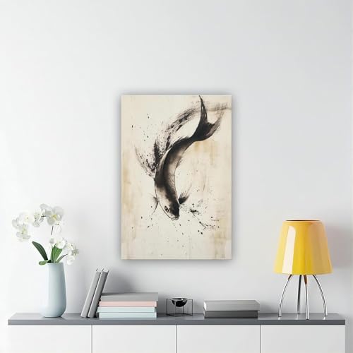 Impression abstraite à l'encre chinoise pour salon zen - 6