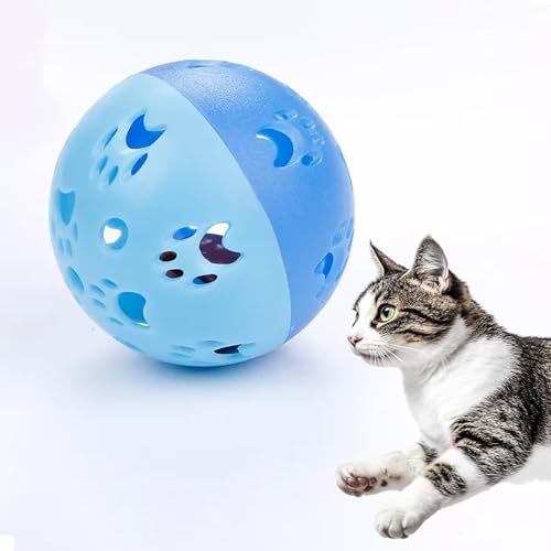 Image of Interactive Play Bell Ball for Dogs and Pets |Durable and Attractive 10 cm Ball |Playing and Attractive Bell Ball for Dogs and Puppies (Blue)