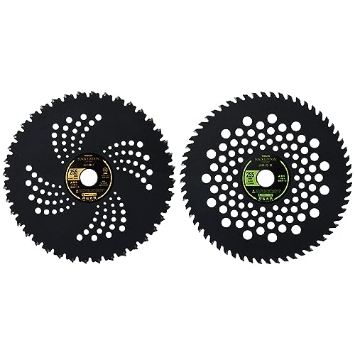 山善(YAMAZEN) チップソー 山林 荒地 石に強い JIS規格 取付穴径25.4o 刃数40 外径255o 排気量25t以上 チップ刃 刈払機 草刈機 BK-ST255 ブラック & チップソー 山林 竹 笹 取付穴径25.4o 刃数60 外径255