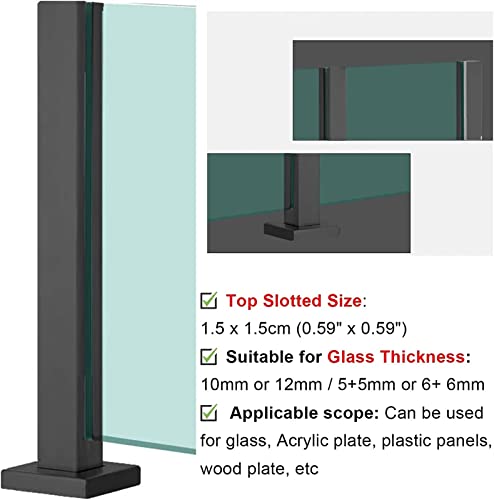 Solución para barandilla floja con poste negro de 75 cm 6