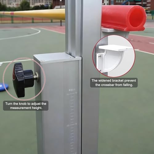 Portable Aluminum High Jump Stand, Triangular Base for Stability, Track and Field Training Equipment, Adjustable Jumping Standards for Schools