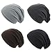 MiDoDo 4 Stück Klassische Beanie Mütze für Herren und Damen, Leichte Atmungsaktiv Longbeanie Hat für den Frühling, Herbst und Winter Atmungsaktiv günstig Kaufen-MiDoDo 4 Stück Klassische Beanie Mütze für Herren und Damen, Leichte Atmungsaktiv Longbeanie Hat für den Frühling, Herbst und Winter