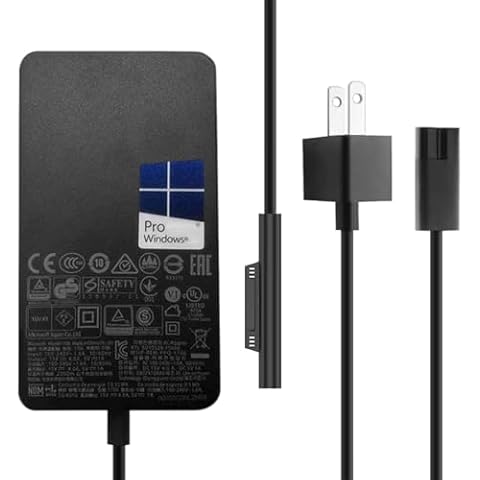 Original Pro Charger 44W 15V 2.58A Power Supply Compatible with Microsoft Surface Pro 6 Pro 5 Fits Model 1796 1800 Power Cord with 5V 1A USB Charging Port Cover