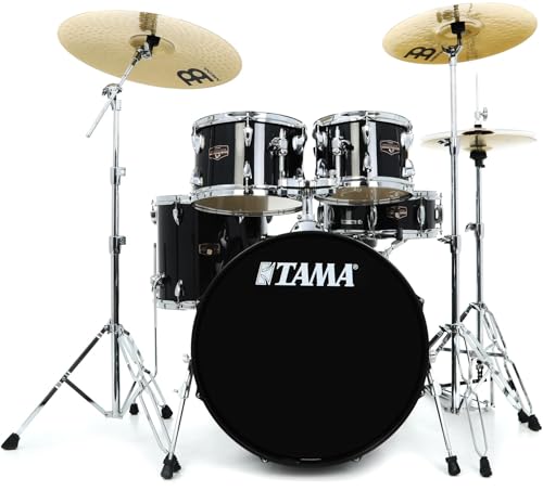 Tama Imperialstar Complete Drum Set - 5-Piece - 20 Inches Kick - Hairline Black