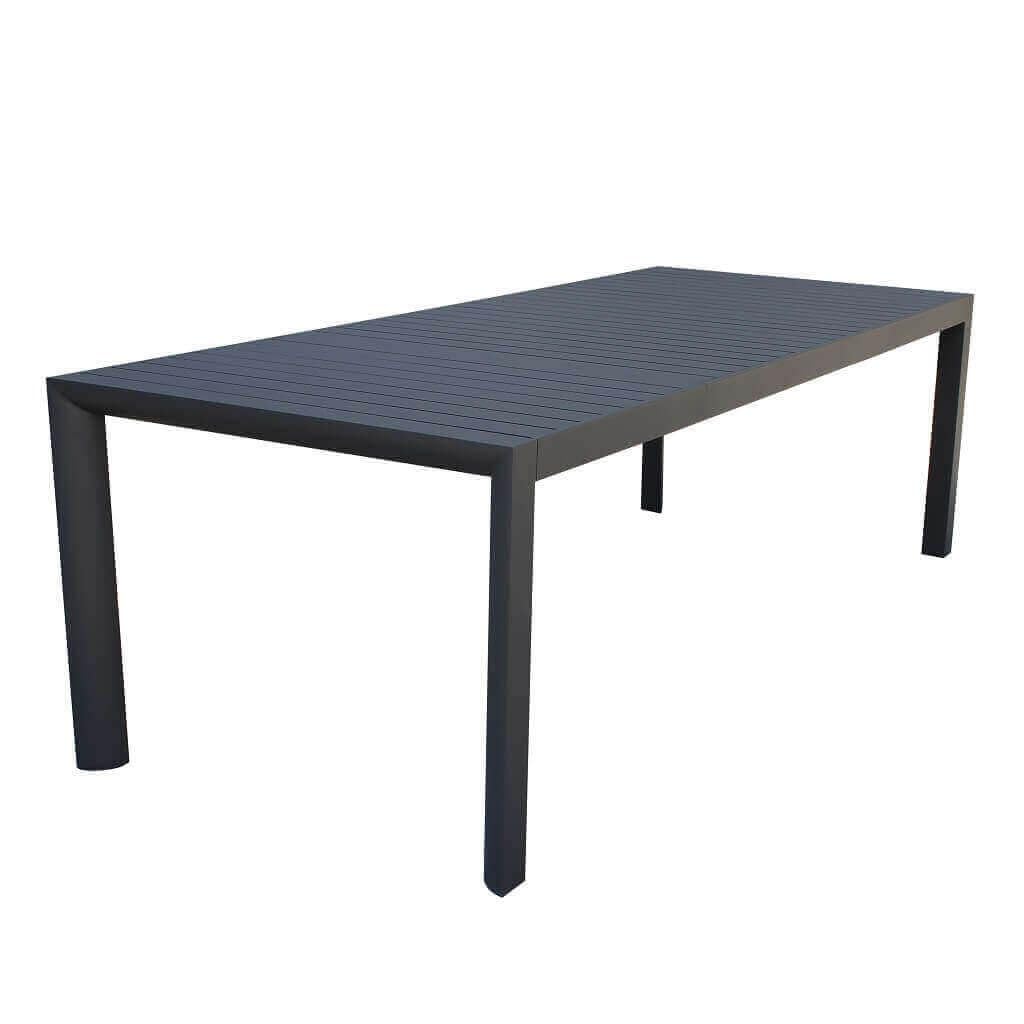 milani home - tavolo da giardino allungabile, alluminio, 8 posti, antracite, piano 135/180 x 70 cm