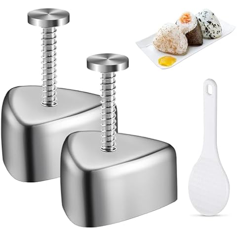 Nizirioo Pack of 2 Stainless Steel Sushi Moulds Cover
