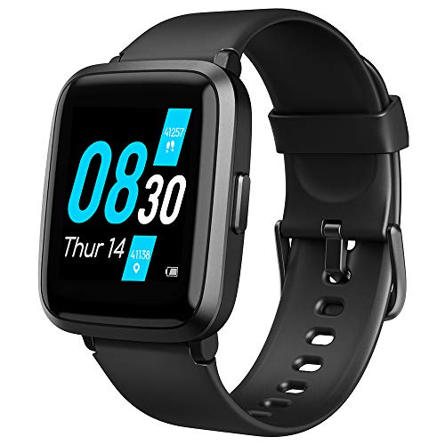 【2020最新版】 UMIDIGI UFit スマートウォッチ 万歩計 心拍計 スマート ウォッチ 5ATM防水 睡眠追跡 長座注意 フィットネストラッカー 活動量計 1.3インチ HD画面 長い待機時間 音楽再生コントロール 着信電話通知 アプリ通知 AndroidとiOS対応