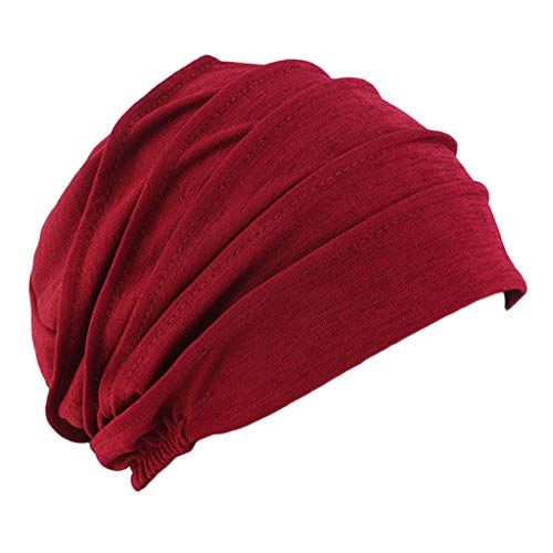 Gorro largo feminino F Fityle, 2 unidades, chapéu de malha de algodão de inverno confortável, chapéu