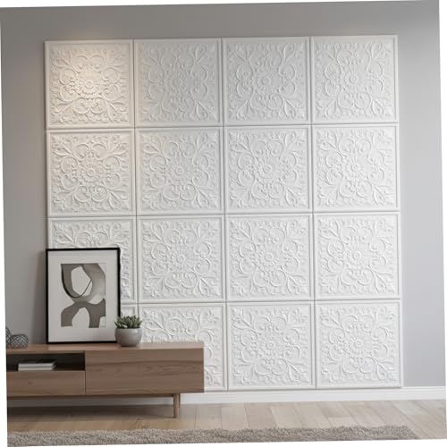 Azulejos de techo decorativos en espuma autoadhesiva para transformar salas y despachos 5