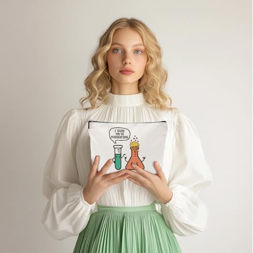 Science Teacher Gifts Funny Makeup Bag Chemistry Gifts Cosmetic Bag for Christmas Thanksgiving Birthday Science Friendship Teacher Appreciation Gifts for Women Daughter Coworker Toiletry Bag4