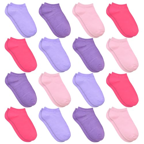 Image of Toddler Socks, 16 Pairs Low Cut No Show Ankle Set for Boys Girls Kids (1-14 Years Old)