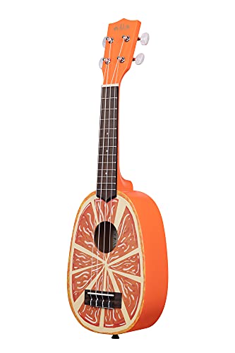 Kala KA-NV-ORNG-BAG – Ukulélé Soprano Novelty, Orange + housse - Les Beatles, Paul McCartney, John Lennon, RIngo Starr, George Harrison Kala KA-NV-ORNG-BAG - Ukulélé Soprano Novelty, Orange + housse – Image 4