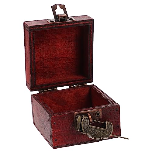 Boîte de rangement de bijoux en bois rétro anti-nœuds