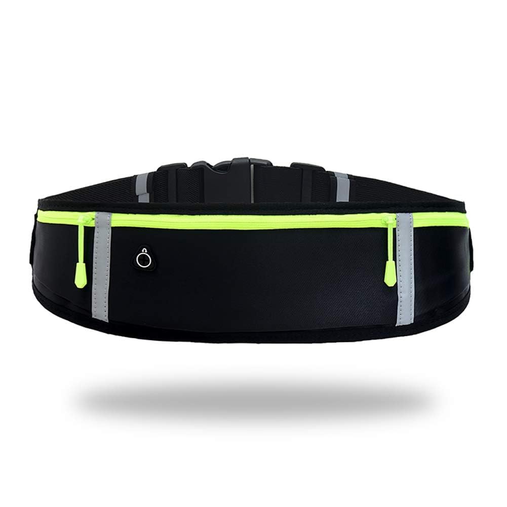 Slim Running Belt, Bounce Free Pouch Bag, Fanny Pack Workout Belt Sports Waist Pack Belt Pouch for Apple iPhone XR XS 8 X 7+ Samsung Note Galaxy in Running Walking Cycling Gym