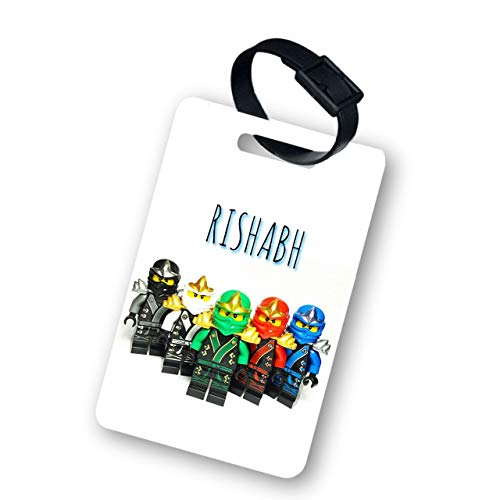 Image of Personalized Luggage Tag with Name & Photo - Boys (NinjaGo) | Custom Name Tag