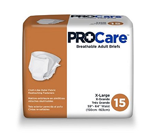 Procare - Adult Incontinent Brief ProCare - Tab Closure X-Large Disposable Heavy Absorbency - 60/Case - McK