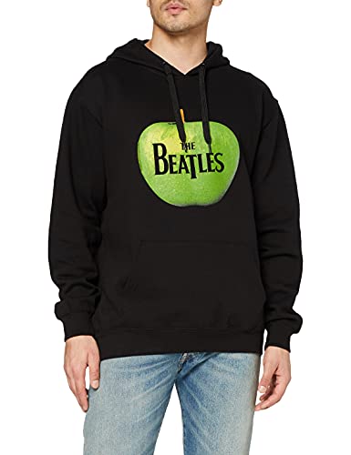 The Beatles Apple Sudadera con Capucha, Negro, M para Hombre