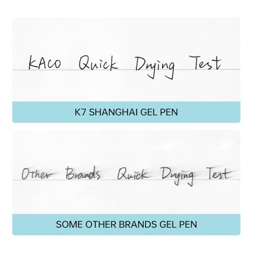 Bolígrafos de tinta gel Kaco K7 Shanghai 3 piezas negras 0.5 mm miniatura 6
