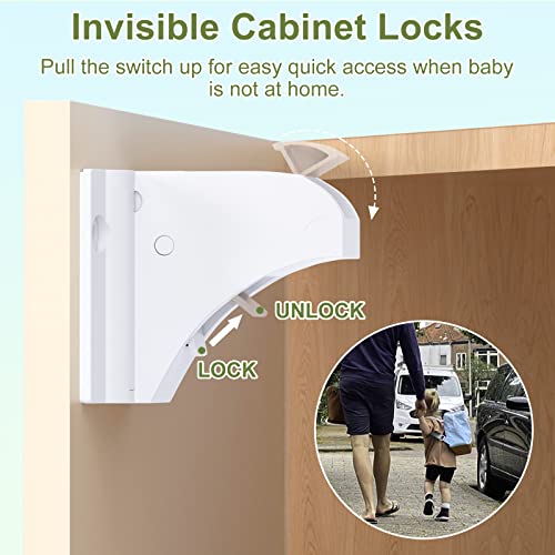 Aosite 6 LOCKS +2 KEYS Child Safety Magnetic Cabinet Locks 6 Pack+2 Keys-Aosite Baby Proofing Magnetic Drawer Locks thumb #3