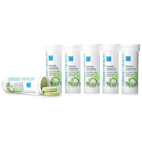 Consult Health Choice of Supply Primo Greens Nutrient-Rich Sparkling Tablets 6 Canisters/60 Capsules