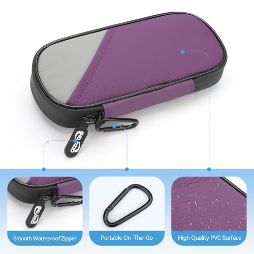 Image of Gelozid Insulin Cooler Travel Case with 2 Reusable Ice Packs, Purple & Gray | Diabetic Insulated Organizer, Insulin Travel Case For Insulin Pen &Diabetic Supplies, for The Daily Life & Trip, TSA approved