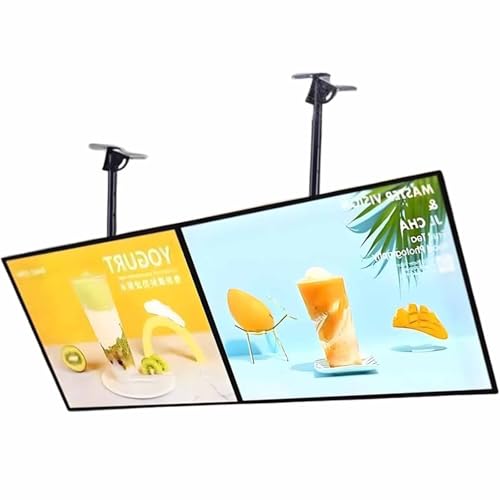 LSBHPPD Cartelera LED Digital Pared,Pantalla Publicitaria Electrónica,Menú Retroiluminado LED para Restaurante,Pantalla De Póster Iluminada HD para Centros Comerciales 2pc-50 * 70