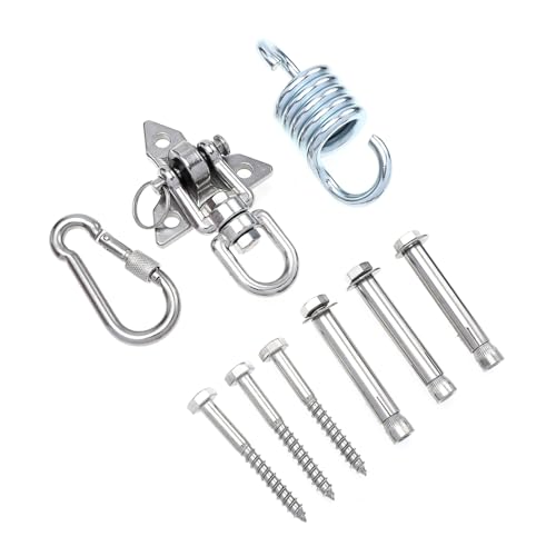 SUPVOX Gancho para Columpio Inoxidable Resistente Kit Completo de Fijación para Silla Hamaca Fácil Instalación Alta Capacidad de Carga para Patio y Fitness