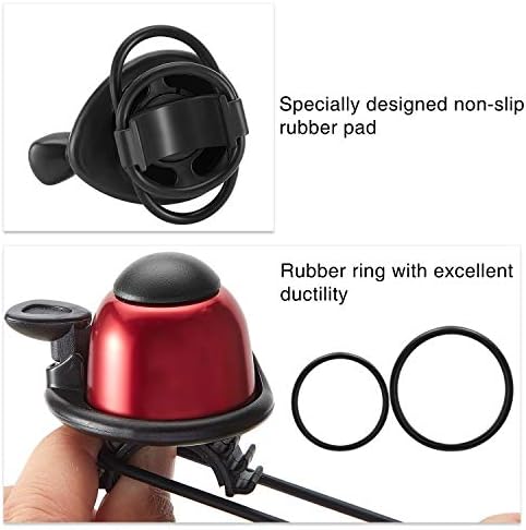Mudder 2 Pieces Bike Bell Adjustable Bicycle Bell Universal Aluminum Bike Bell Loud Sound Bike Ring for Adults, Girls, Boys, Road Bike, Mountain Bike, Sports Bike, Kid's Bike