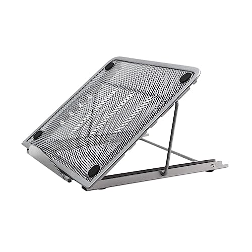 CONGARTENO Supporto Per Laptop Acciaio e Plastica Base Di Raffreddamento Portatile Per Notebook Colore Grigio Argento Supporto Ergonomico Per Desktop