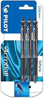 Pilot Acroball BegreeN Set of 3 Medium Point Ballpoint Pen Black