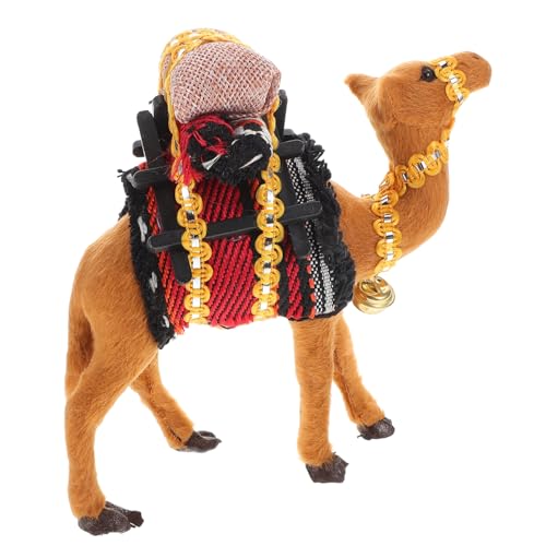 Alipis Jouets De Crèche pour Fausse Statue De Dromadaire Modèle Animal pour Enseignement Sculpture Réaliste De Dromadaire Figurine Décorative pour Maison Bureau