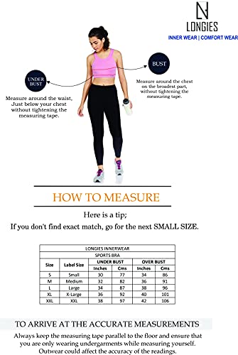 Image of Longies Women's Polyester, Spandex Padded Wire Free Sports Bra