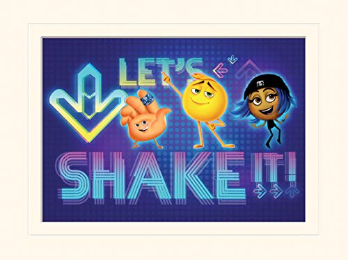 Pyramid International The Emoji Movie (Let's Shake It) -Mounted Print Memorabilia 30 x 40cm, Paper, Multicoloured, 30 x 40 x 1.3 cm
