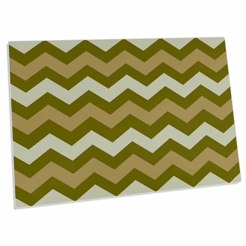 3dRose Desk Pad con Diseño Chevron en Caqui y Gris miniatura 1