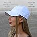 Trendy Fashion Baseball Dad Caps | Men & Women Low Profile Hats | Cute Ladies Western Ponytail Vintage NY Ball Cap | Womens Distressed Summer Hats | Cotton | Adjustable Strap (Signature C. | White)