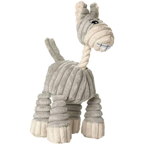 HUNTER HUGGLY DONKEY Hundespielzeug, Plüsch, Esel, 25 cm, grau