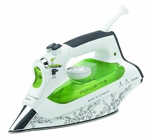 Rowenta DW6020 Eco Intelligence Ferro da Stiro a Vapore, Potenza 2400 W, Erogazione del Vapore 40 g/min, Verde/Bianco