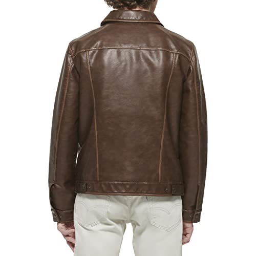 Image of Levi's Men's Faux Leather Classic Trucker Jacket