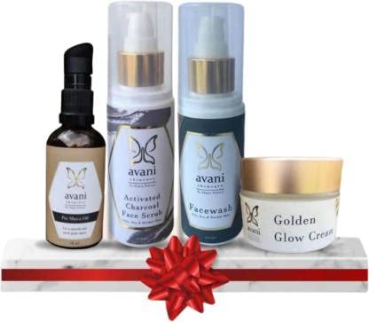 Avani Men Skincare Kit - Pack Of 4 | Charcoal Face Scrub & Face Wash/Pre Shave Oil With Glow Cream | For Glowing And Brightening Skin | All Skin Types | Deep Pore Cleanser | For Women & Men-image-44
