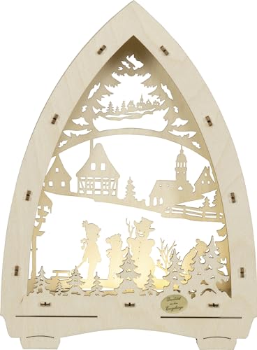 Rudolphs Schatzkiste Lichterspitze Schneemann mit LED-Batteriebetrieb...