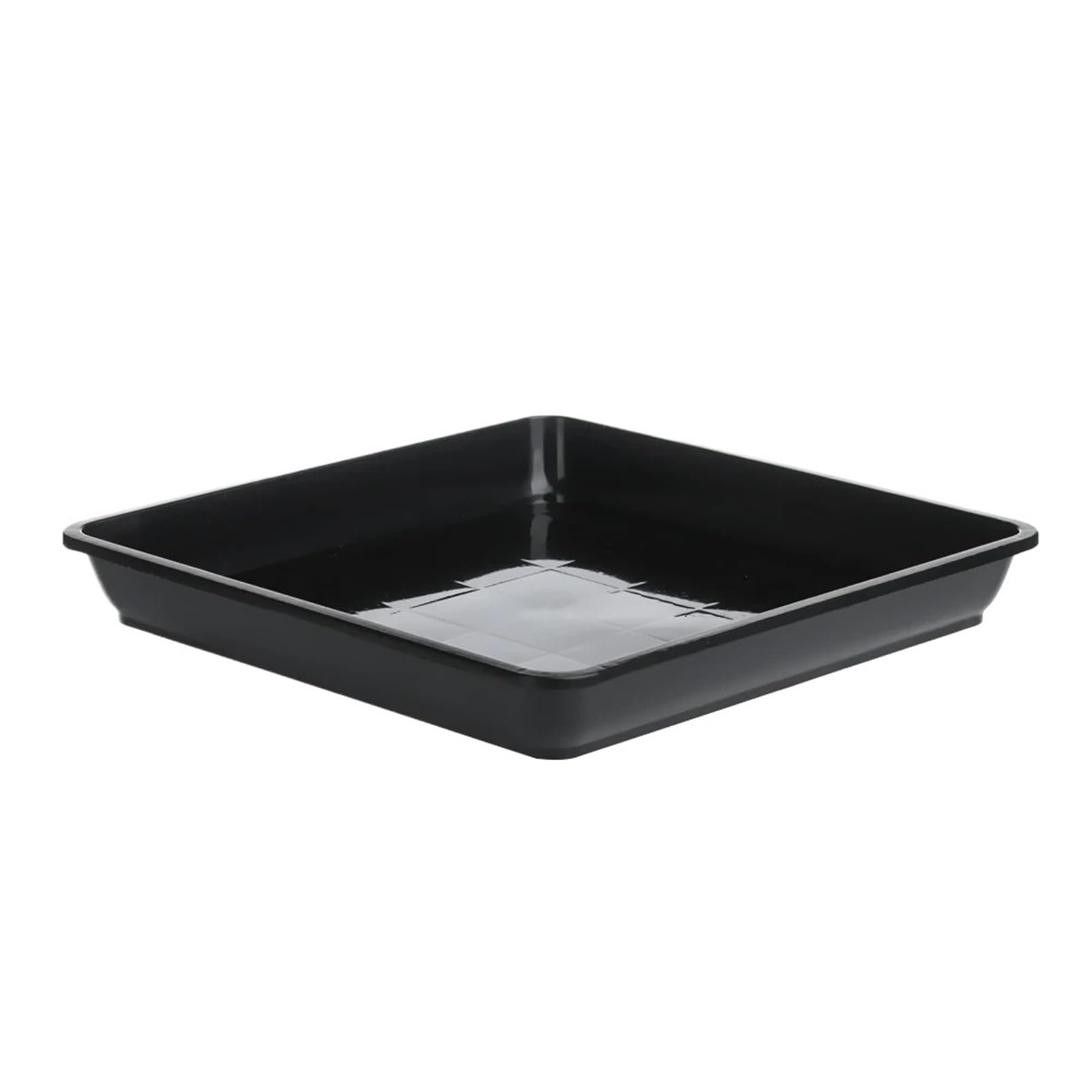 YILWPV 10Pcs Flower Pot Plant Saucer Plastic Tray Saucers Drip Trays Indoor Outdoor(Black,30x30cm)