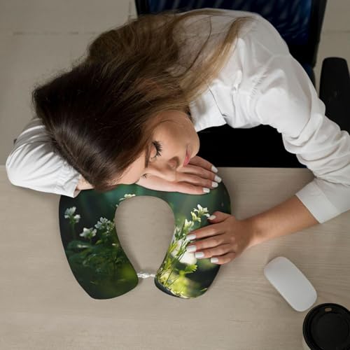 Almohada de viaje de poliéster ajustable negra miniatura 7