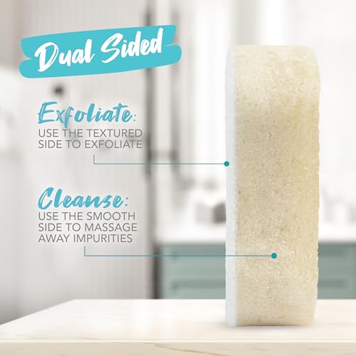 Image of Spongeables Pedi Scrub Foot Exfoliating 20+ Wash Sponge, Argan Oil, 2 Count