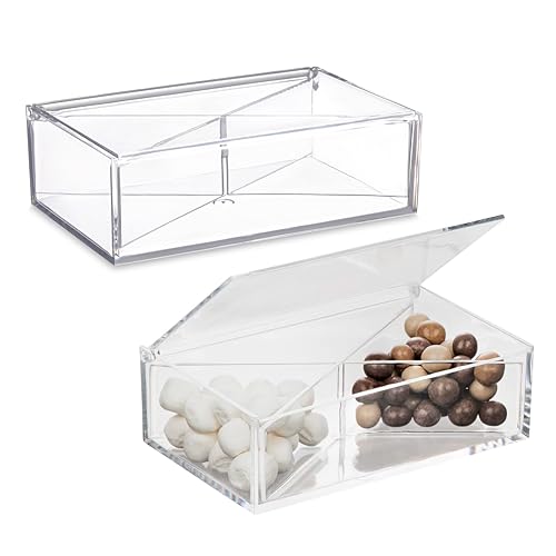 image for Hammont Clear Acrylic Box - Acrylic Boxes for Storage - Lucite Box wit