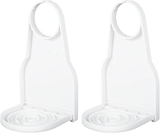 Nicoport A1B 2 Pack Detergent Cup Holder Anti-Slip Detergent Drip Catcher Thick Plastic Laundry Drip Tray Catcher No More Leaks or Mess Laundry Room Gadget for Softener A1B(White Foldable)