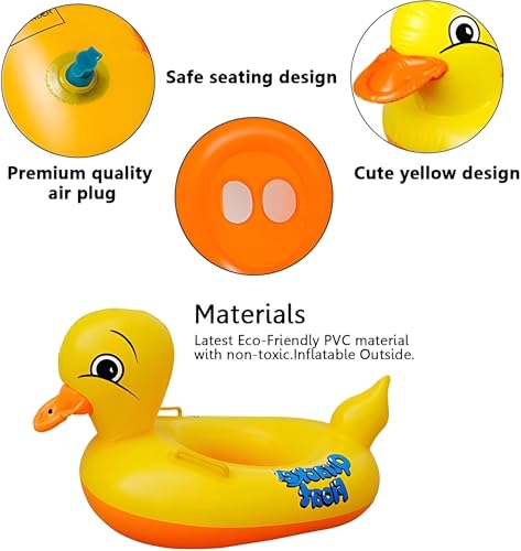 Image of Baby Duck Swimming Ring for Kids Girls & Boys, Multi Color, 1 PIS