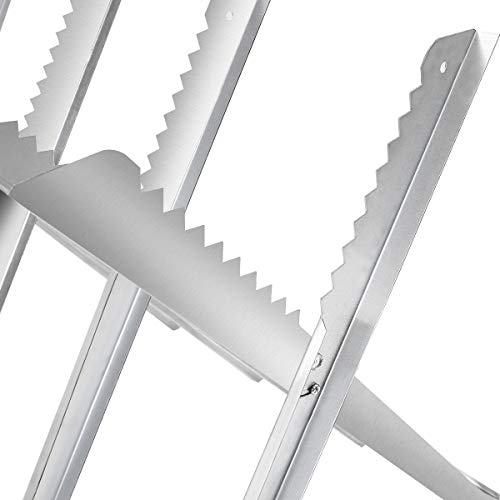 TANGZON Folding Saw Horse, Heavy Duty Log Sawhorses Stand with Notched Sawteeth, Portable Wood Splitter Work Bench for Hand Saw Chainsaw, 100KG Load Capacity 2 TANGZON Folding Saw Horse, Heavy Duty Log Sawhorses Stand with Notched Sawteeth, Portable Wood Splitter Work Bench for Hand Saw Chainsaw, 100KG Load Capacity - Image 2